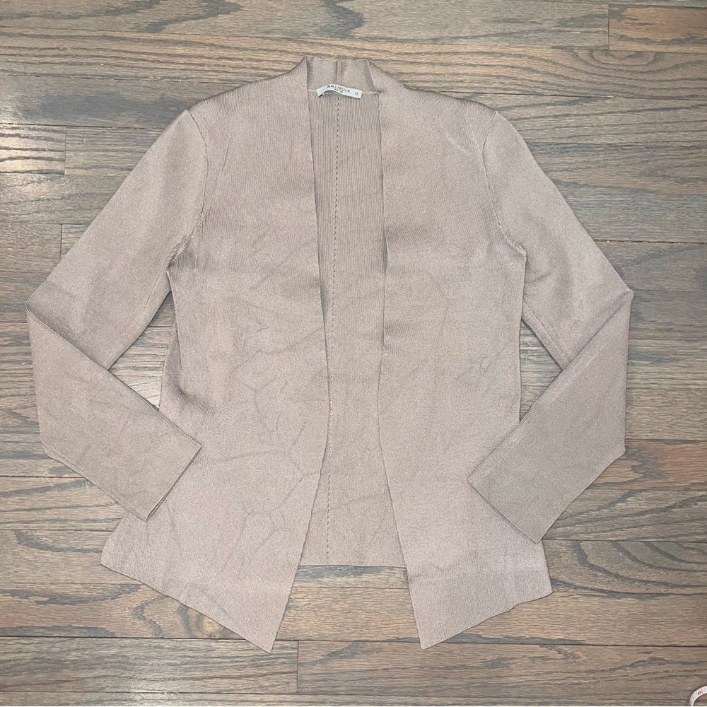 MM Lafleur Cardigan Jacket 'Woolf Jardigan' Taupe Size XS Career Office